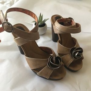Fossil | Tan Leather Strappy Heel 3.5 inches